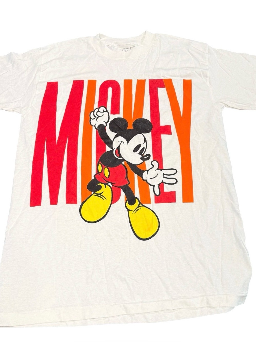 Mickey & Co vintage tee shirt large single stitch big print 80s JG Hook white